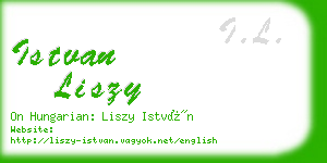 istvan liszy business card